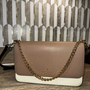 Kate Spade Tan and Cream Crossbody Bag